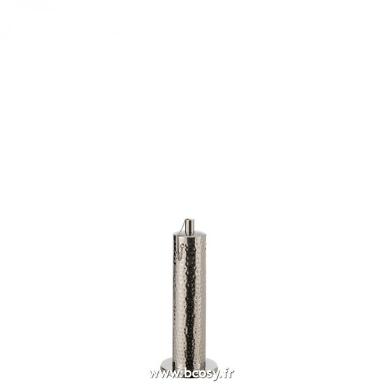J Line Torch Tiffany Stainless Steel Silver Small L18xB18xH46 cm Jline 23792 by Jolipa 23792
