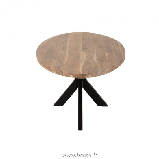 J-Line tables a manger de repas Jolipa J Line Jline Table A Manger Gerard Ronde Acacia Bois Naturel