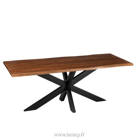 J Line Table A Manger Gerard Grande Acacia Bois Marron L200xB90xH76 cm Jline 23908 by Jolipa 23908