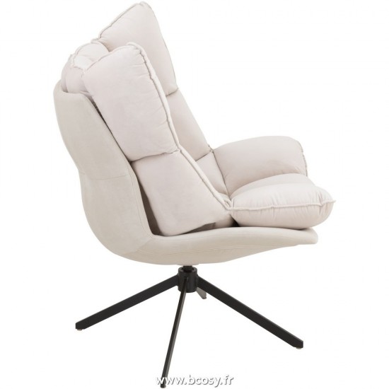 J-Line chaises lounges Jolipa J Line Jline Chaise Relax Coussins Sur Cadre Textile Metal Beige