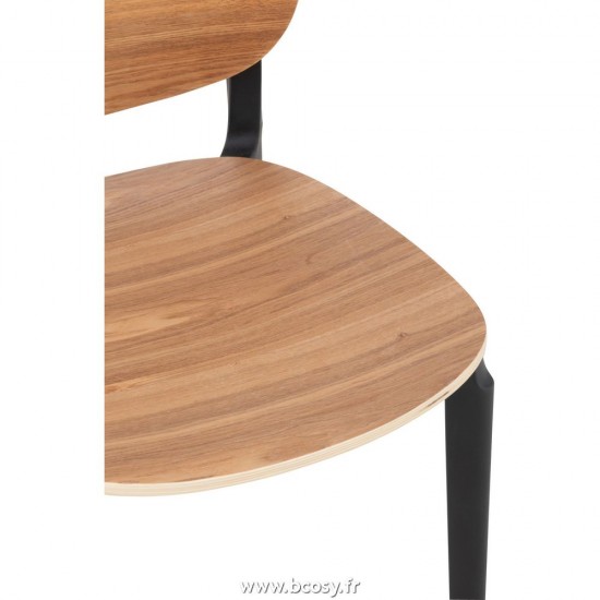 J-Line chaises de repas J Line Chaise Basic Polyester Vernis Naturel