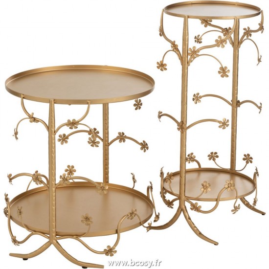 J-Line tables d appoint bouts de canapé Jolipa J Line Jline Table D Appoint Metal Or Medium