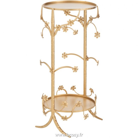 J Line Table D'Appoint Metal Or Medium L30xB30xH70 cm Jline 25539 by Jolipa 25539