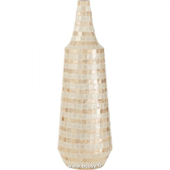 J Line Vase Long Mosaique Bambou L23xB23xH71 cm Jline 25676 by Jolipa 25676
