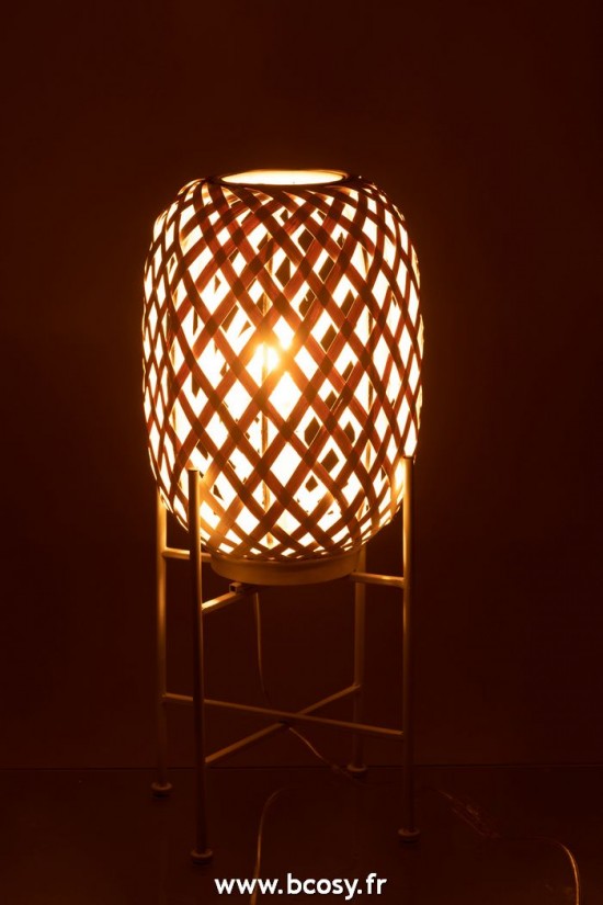 J-Line Lampadaires Lampes Raides Debouts Sur Pied De Sol Jolipa J Line Jline Lampadaire Bambou Blanc