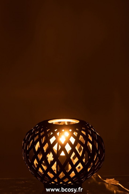J-Line Éclairage Armatures Luminaires D'intérieur Pieds De Lampe Avec Abat Jour Lampes De Table Jolipa J Line Jline Lampe De Table Bambou Noir