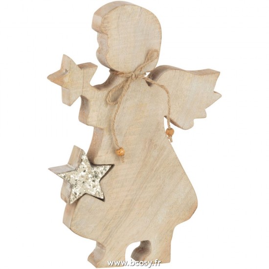 J Line Ange Etoile Bois Manguier Brillant L L29xB20xH4 cm Jline 25764 by Jolipa 25764