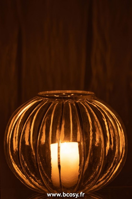 J-Line photophores Jolipa J Line Jline Photophore Boule Verre Transparent Argent Large