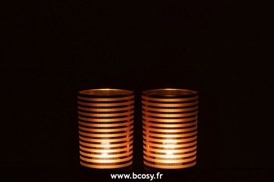 J-Line photophores Jolipa J Line Jline Phosphore Raye Verre Brun Medium