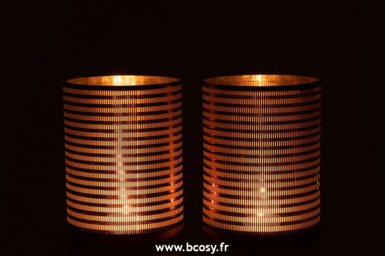 J-Line photophores Jolipa J Line Jline Phosphore Raye Verre Brun Large