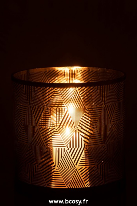 J-Line photophores Jolipa J Line Jline Phosphore Triangles Raye Verre Brun Large