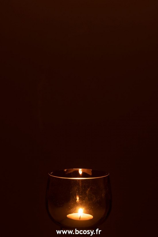 J-Line photophores Jolipa J Line Jline Phosphore Rond Verre Fume Gris Argent Small