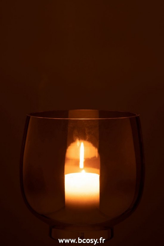 J-Line photophores Jolipa J Line Jline Phosphore Rond Verre Fume Gris Argent Large