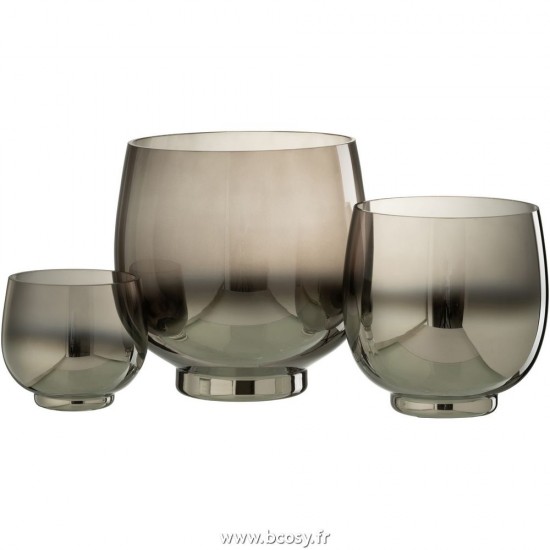Jolipa J Line Jline Phosphore Rond Verre Fume Gris Argent Large