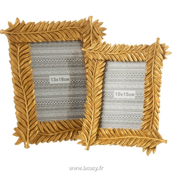 J-Line cadre cadres photo Jolipa J Line Jline Cadre Feuilles Longues Poly Or Large