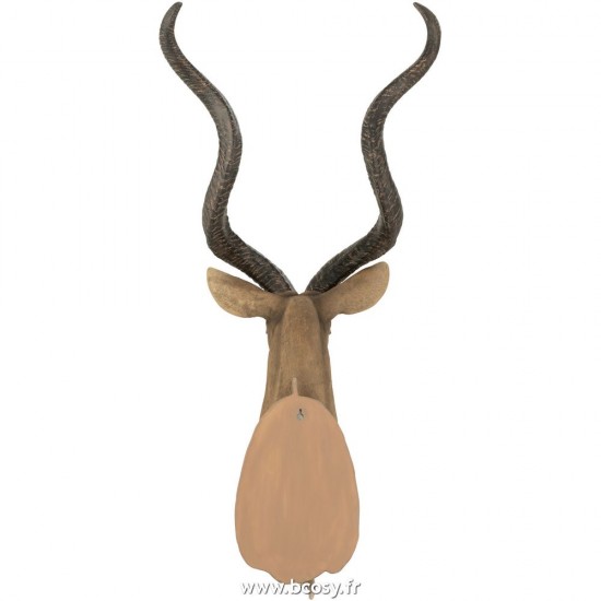 J-Line animal animaux statuettes Jolipa J Line Jline Tête Antilope Poly Brun