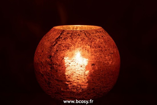 J-Line photophores Jolipa J Line Jline Photophore Nuria Boule En Verre Terracotta Large