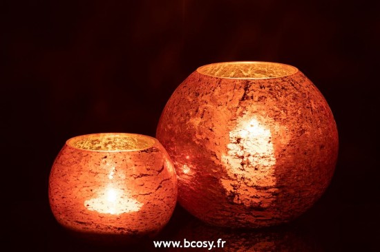 J-Line photophores J Line Photophore Nuria Boule En Verre Terracotta Large