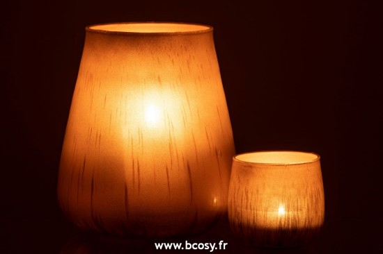 J-Line photophores J Line Phosphore Verre Antique Brun Large