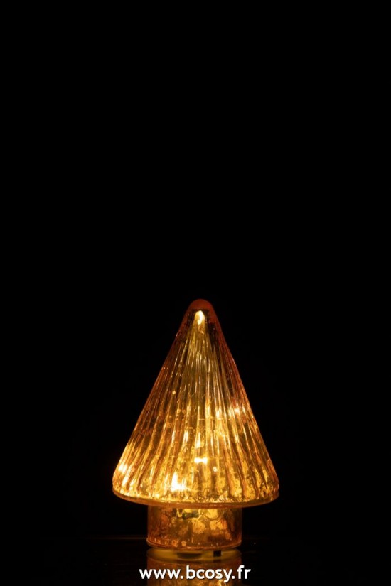 J-Line arbres sapins de noel sur pied Jolipa J Line Jline Sapin De Noël Led Verre Rose Extra Small