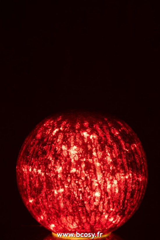 J-Line boules balles Jolipa J Line Jline Boule Led Verre Rouge Large