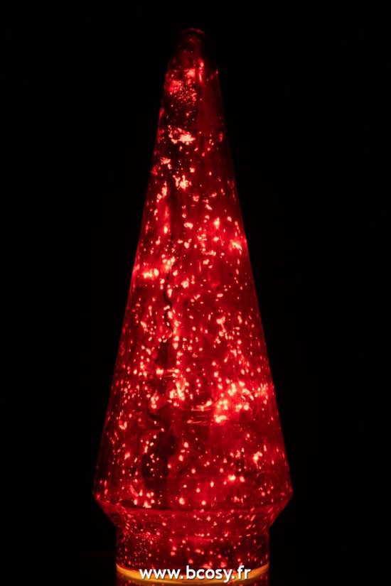 J-Line arbres sapins de noel sur pied Jolipa J Line Jline Sapin De Noël Led Verre Rouge Large