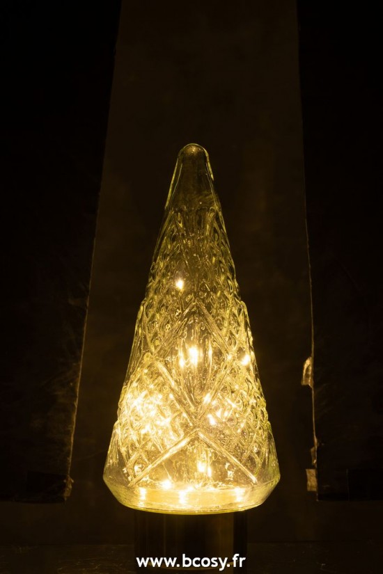 J-Line arbres sapins de noel sur pied Jolipa J Line Jline Sapin De Noël Led Verre Transparent Medium