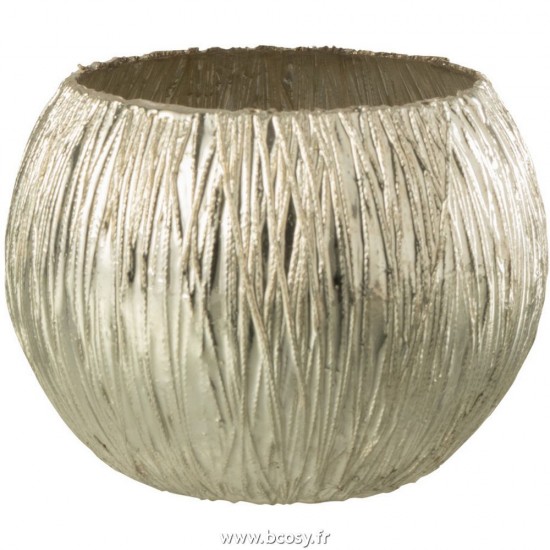 J Line Phosphore Verre Argent Extra Small L7xB8xH8 cm Jline 26778 by Jolipa 26778