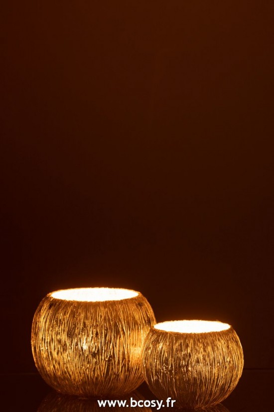 J-Line photophores J Line Phosphore Verre Argent Small