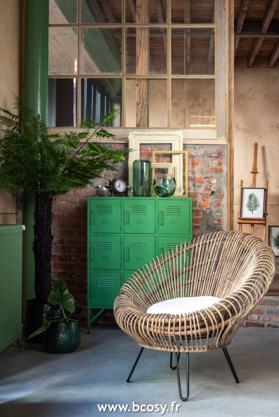 J-Line Armadio 9 Porte Metallo Verde