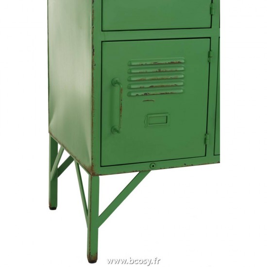 Jolipa Jline Armoire 9 Portes Metal Vert