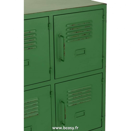 J-Line armoires avec portes Armoire 9 Portes Metal Vert