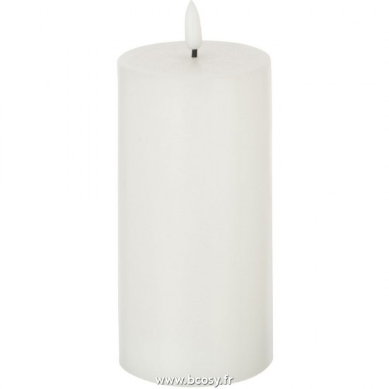 J Line Bougie Led Blanc Medium L8xB8xH18 cm Jline 26943 by Jolipa 26943