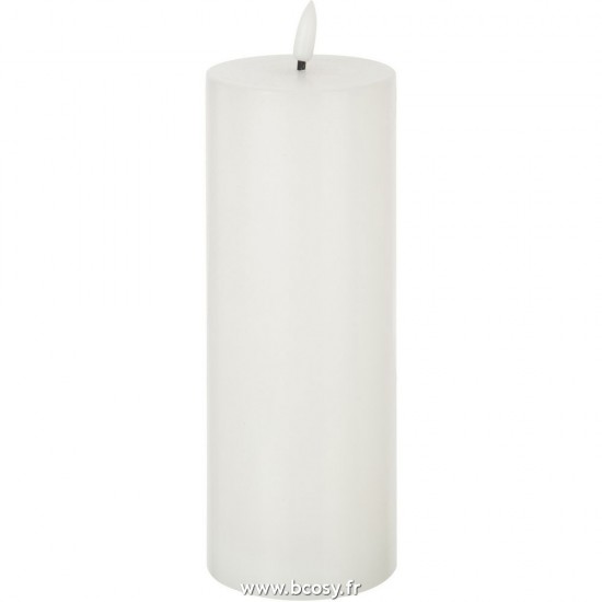 J Line Bougie Led Blanc Large L8xB8xH23 cm Jline 26944 by Jolipa 26944