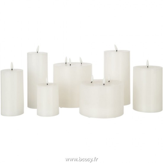 Jolipa J Line Jline Bougie Led 3 Flames Blanc Large