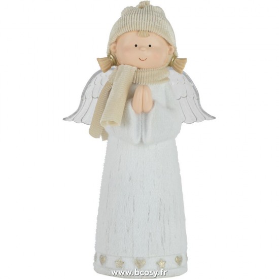 J Line Ange Led Poly Blanc Large L17xB10xH28 cm Jline 26988 by Jolipa 26988