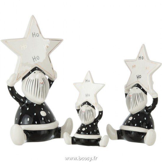 J-line 27010 Jolipa JLine figurines pere noel ou bonhomme de neige