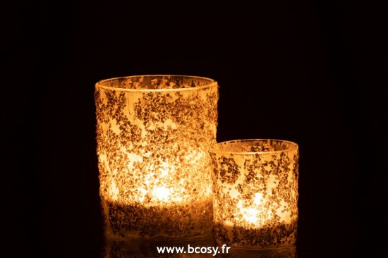 J-Line photophores J Line Photophore Paillettes Champagne Large