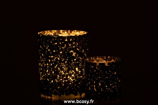 J-Line photophores J Line Photophore Givre Mat Vert Fonce Large