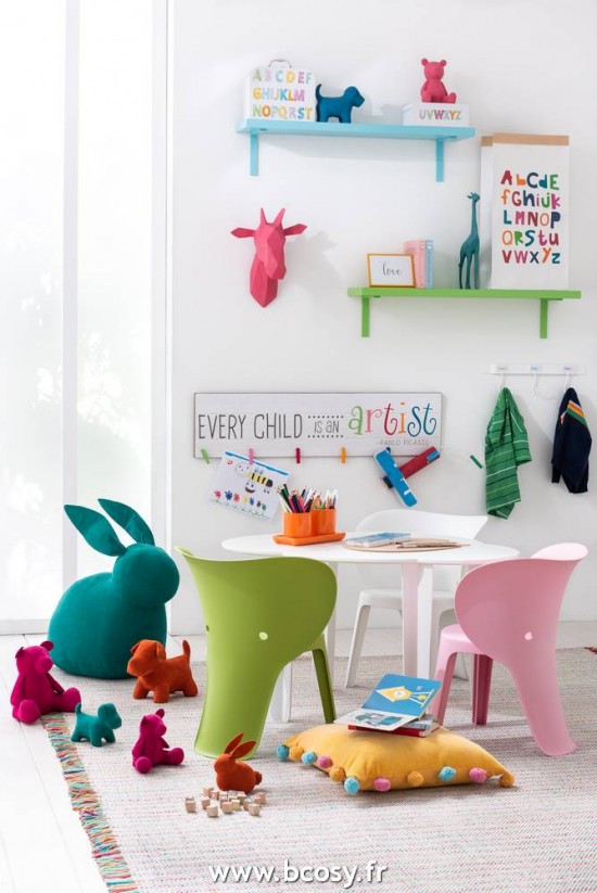 Jolipa Jline Ours Deco Mat Velours Rose Small