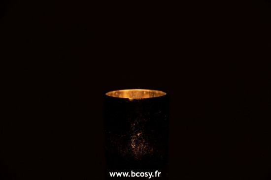 J-Line photophores Jolipa J Line Jline Photophore Paillettes Verre Gris Anthracite Medium