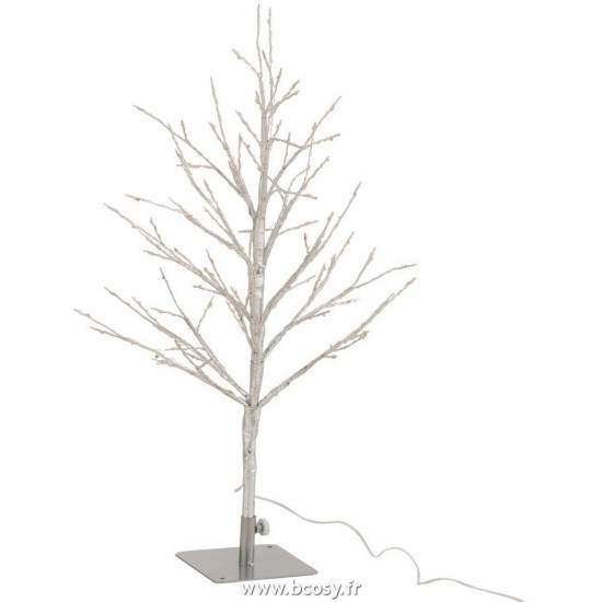 J Line Arbre Denude+Led Metal Argent Small L35xB35xH60 cm Jline 27500 by Jolipa 27500