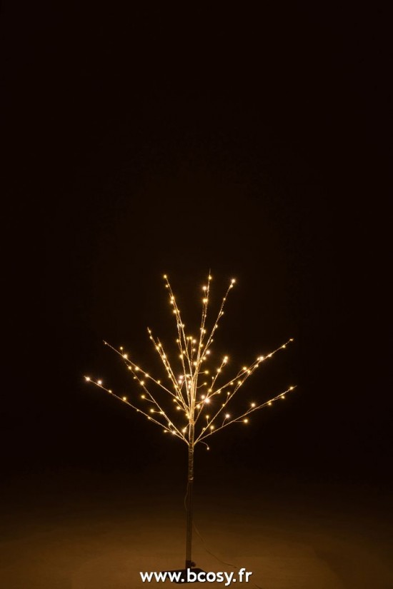 J-Line arbres sapins de noel sur pied Jolipa J Line Jline Arbre Denude Led Metal Argent Medium
