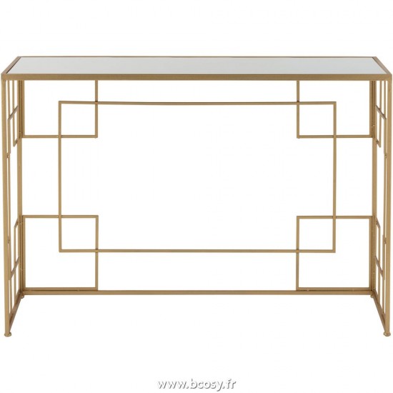 Jolipa J Line Jline Console Lignes Metal Verre Or