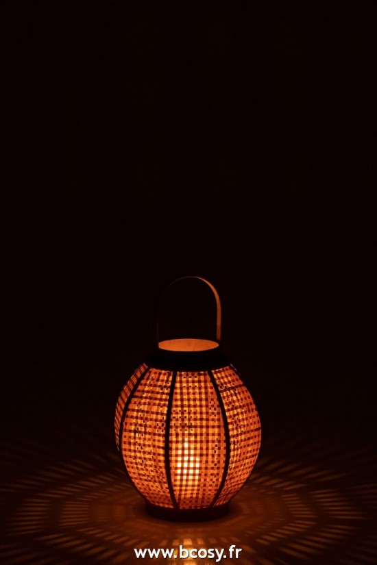 J-Line lanternes photophores Jolipa J Line Jline Lanterne Bamboo Naturel