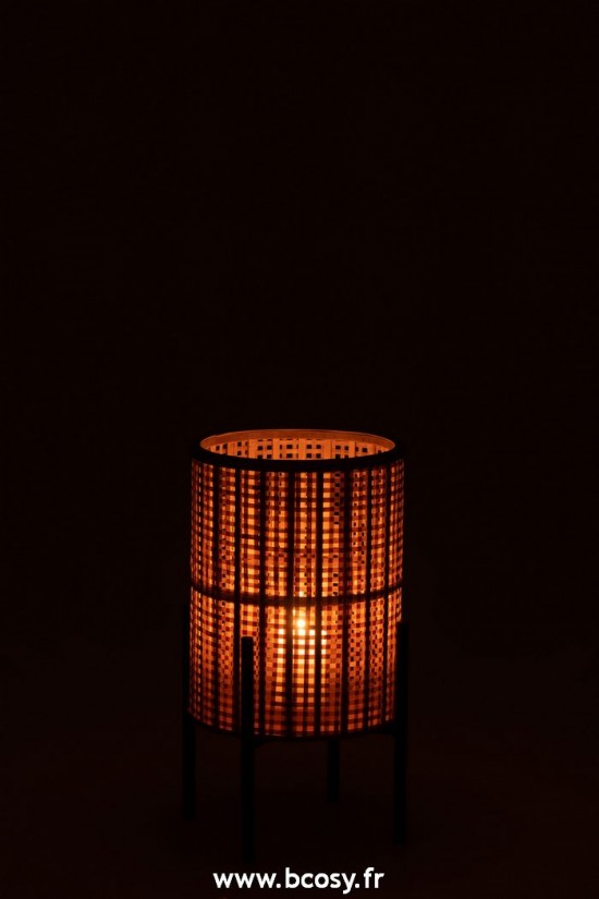 J-Line lanternes photophores Jolipa J Line Jline Lanterne A Pied Bamboo Naturel Small