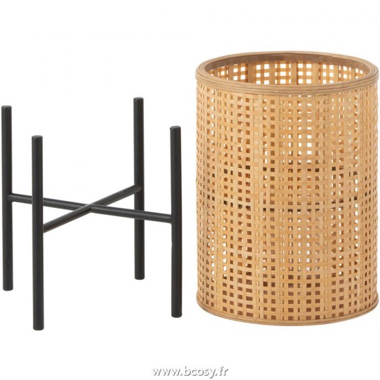 Jolipa J Line Jline Lanterne A Pied Bamboo Naturel Small