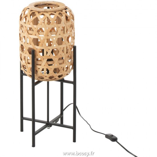 J Line Lampe A Pied Bamboo Naturel Small L21xB21xH53 cm Jline 28734 by Jolipa 28734