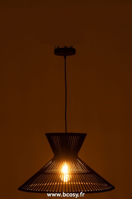 J-Line lampes suspendues suspensions pendantes Jolipa J Line Jline Suspension Luminaire A Couche Bamboo Noir Small