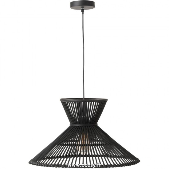 J Line Suspension Luminaire A Couche Bamboo Noir Small L53xB53xH30 cm Jline 28736 by Jolipa 28736